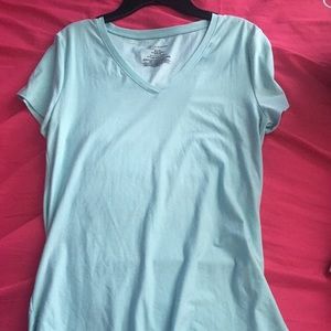 A light blue stretchy shirt